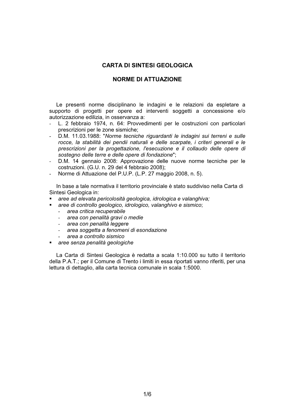 Norme Carta Di Sintesi Geologica 7°Aggcsg