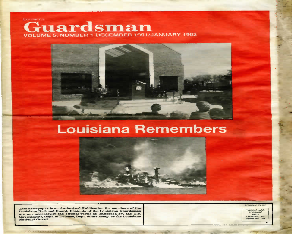 Guardsman VOLUME 5, NUMBER 1 DECEMBER 1991/JANUARY 1992