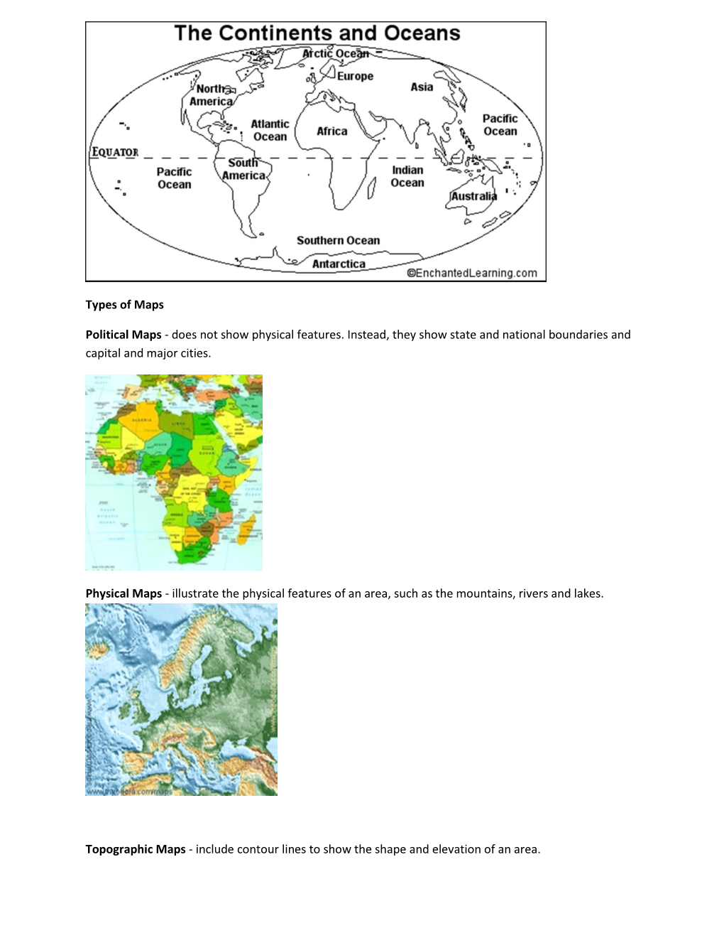 Types of Maps Political Maps