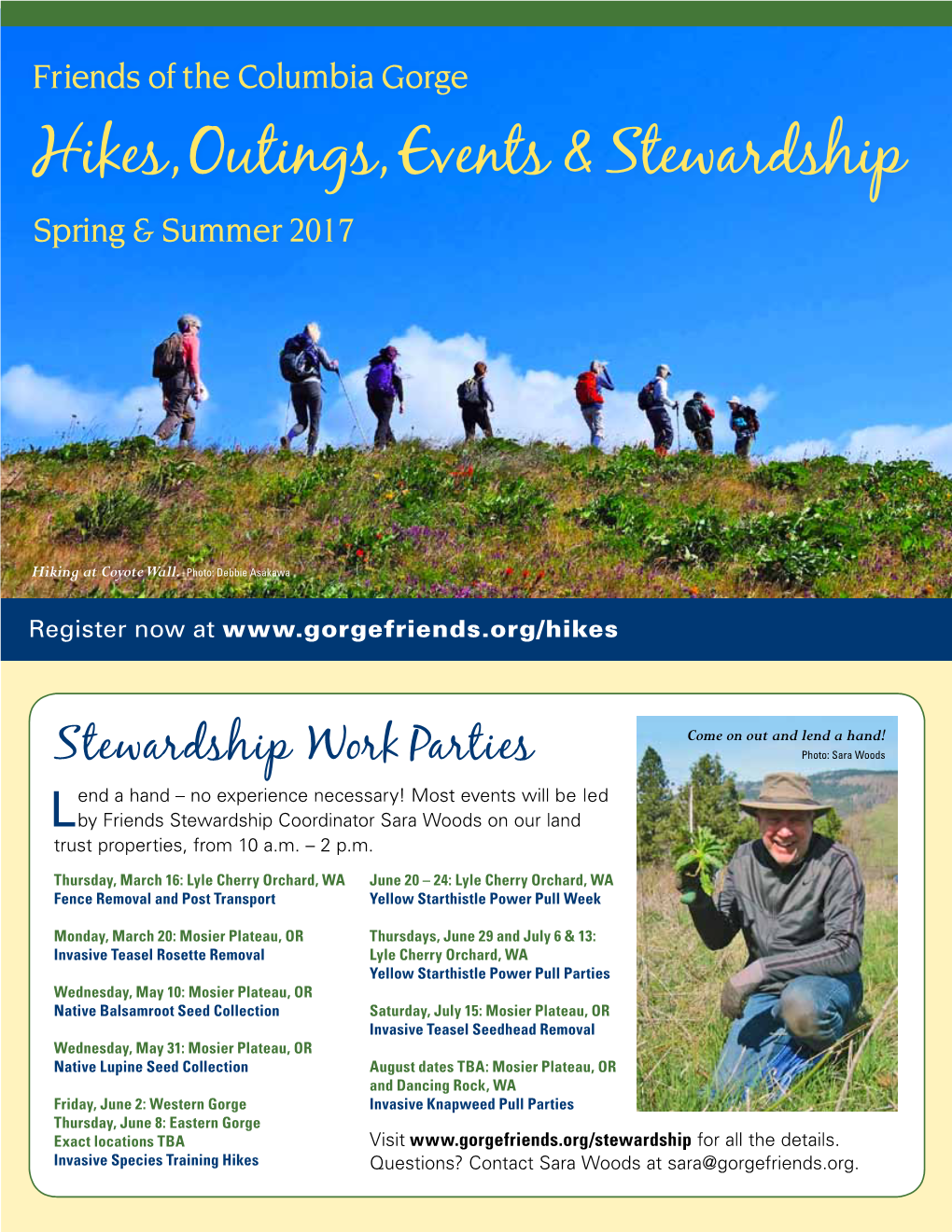 Hikes, Outings, Events & Stewardship