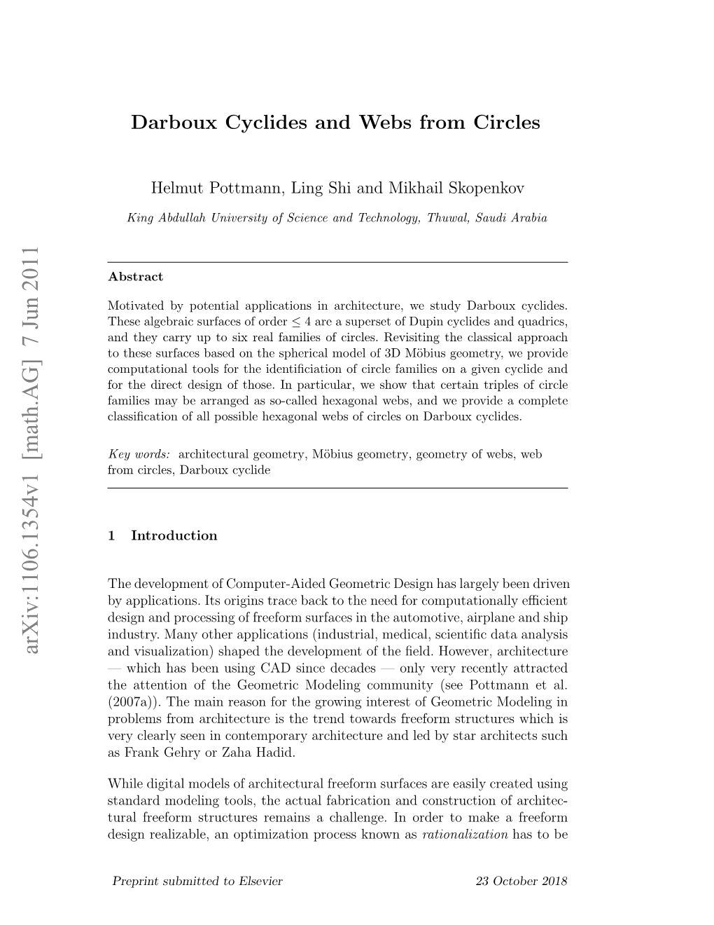 Darboux Cyclides and Webs from Circles
