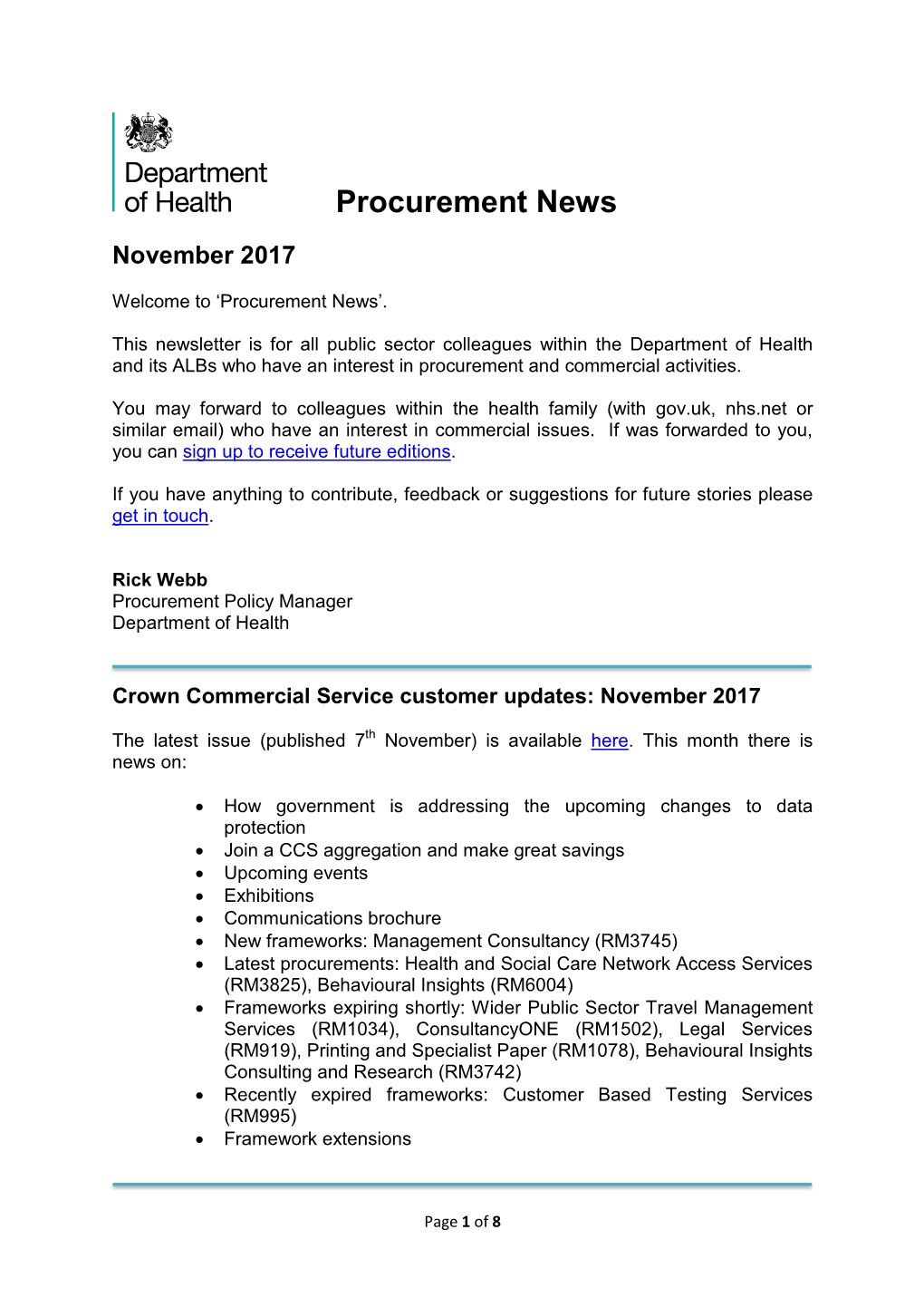 Procurement News