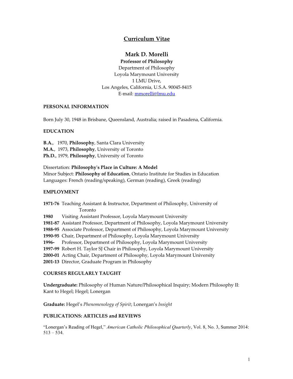 Curriculum Vitae s437