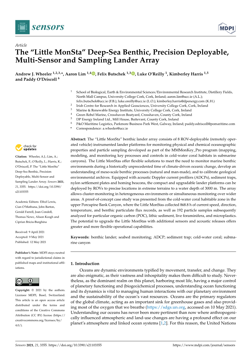 Little Monsta” Deep-Sea Benthic, Precision Deployable, Multi-Sensor and Sampling Lander Array