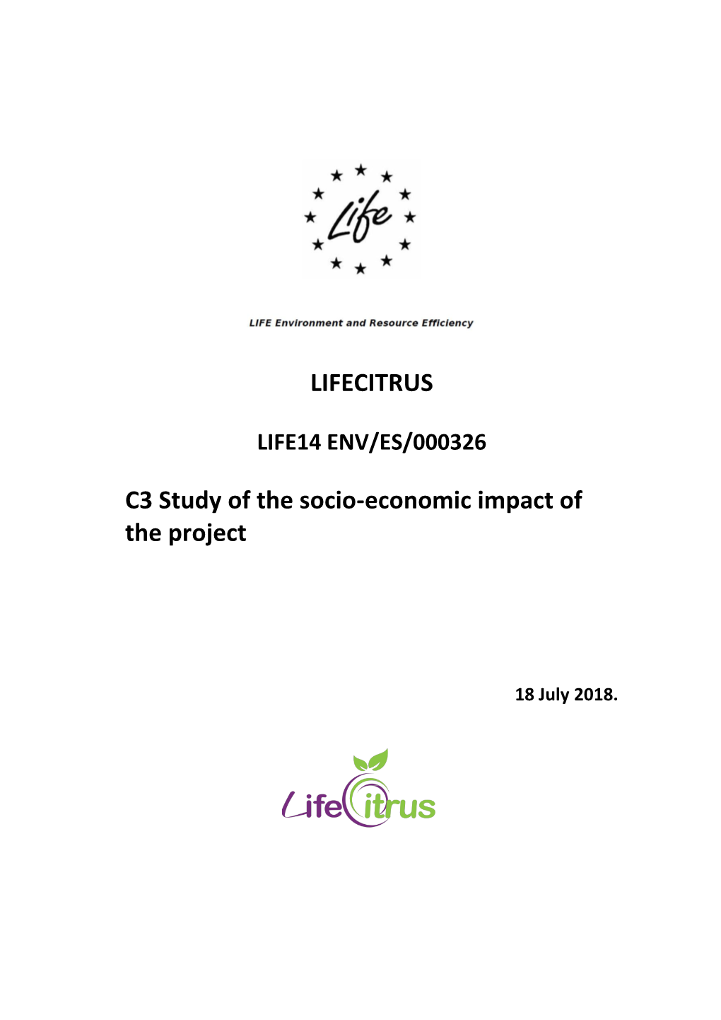 LIFECITRUS C3 Study of the Socio-Economic Impact of the Project