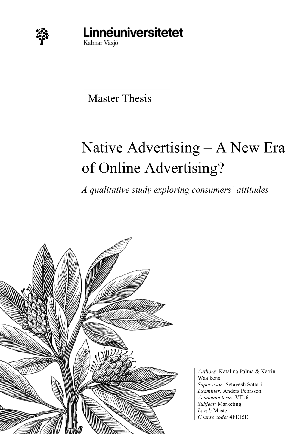 Native Advertising – a New Era of Online Advertising?