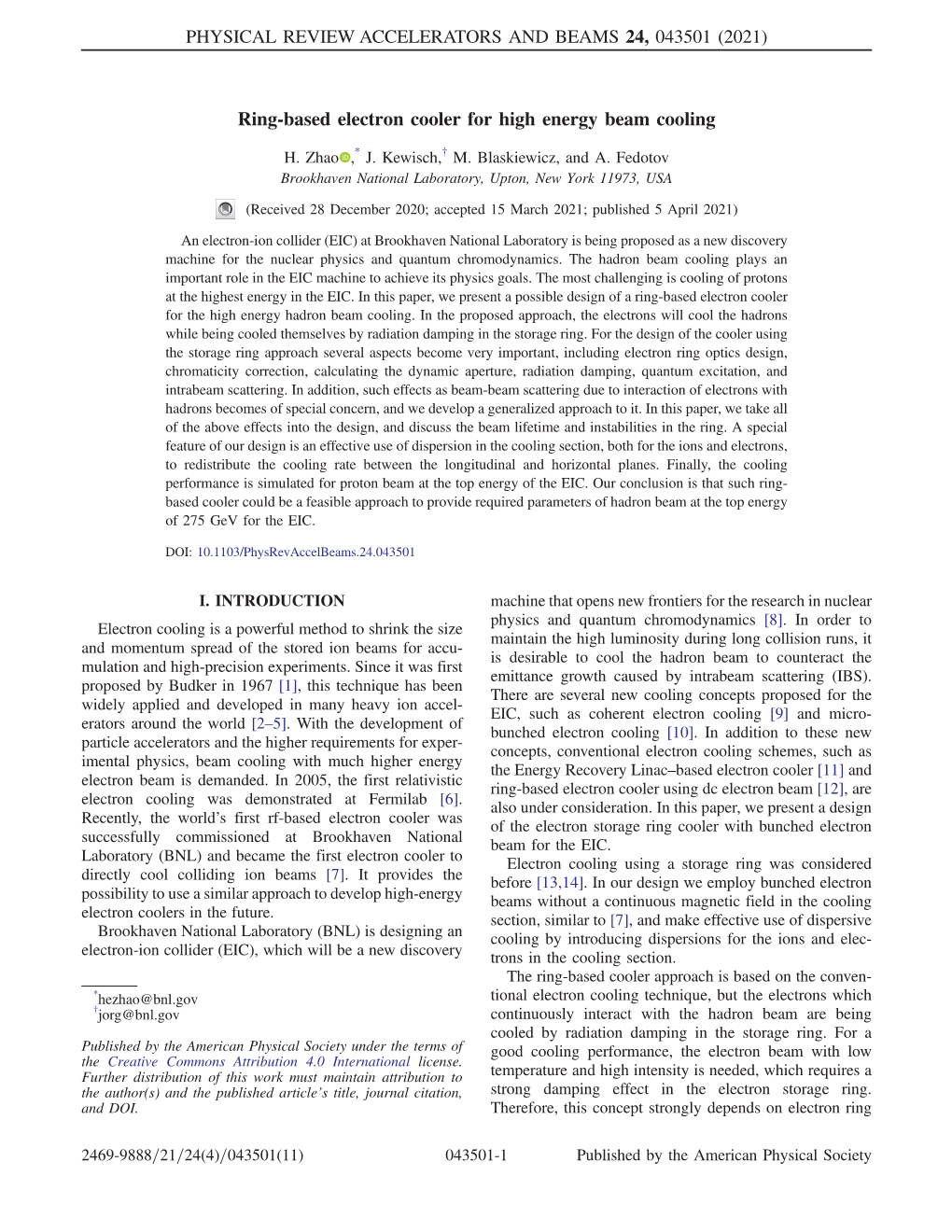 Ring-Based Electron Cooler for High Energy Beam Cooling