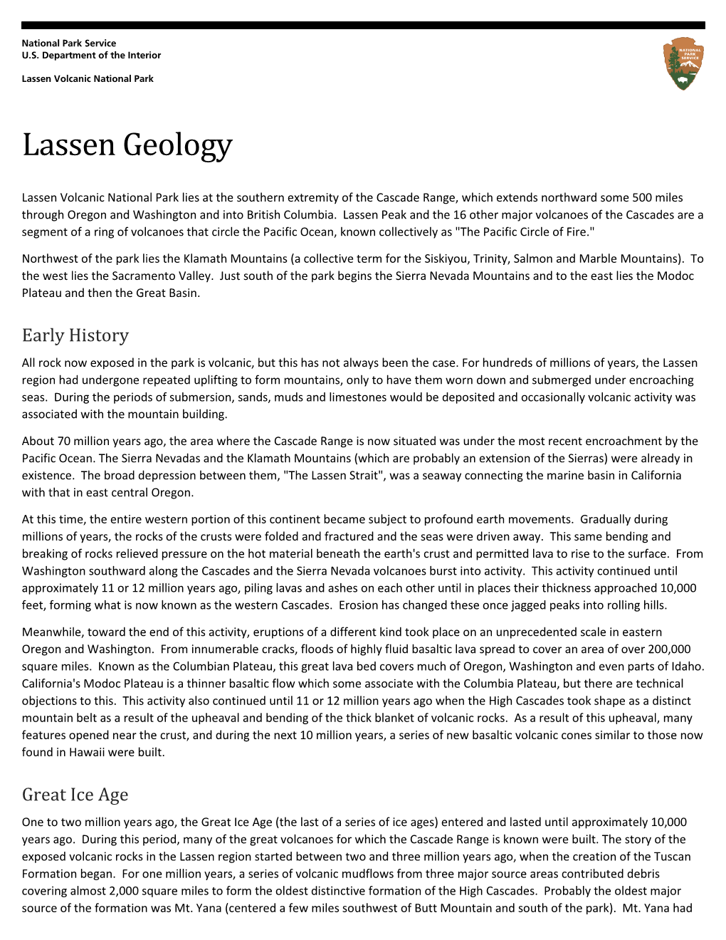 Lassen Geology