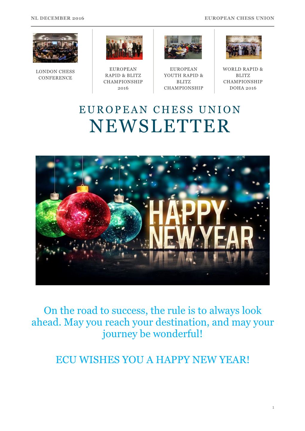 ECU NEWSLETTER December 2016