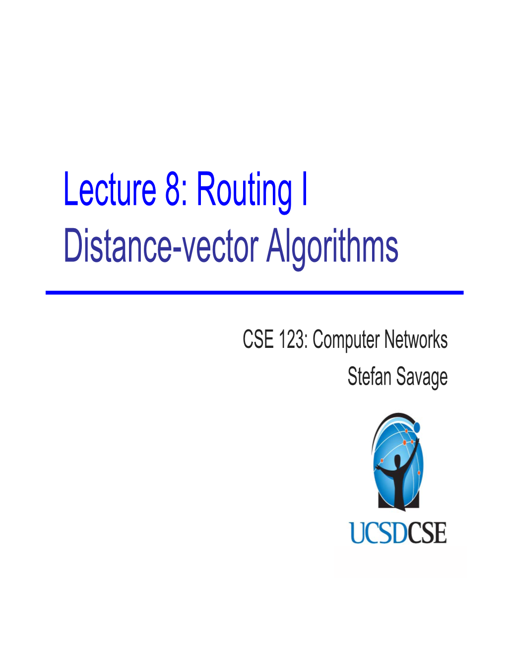 Distance Vector Routing