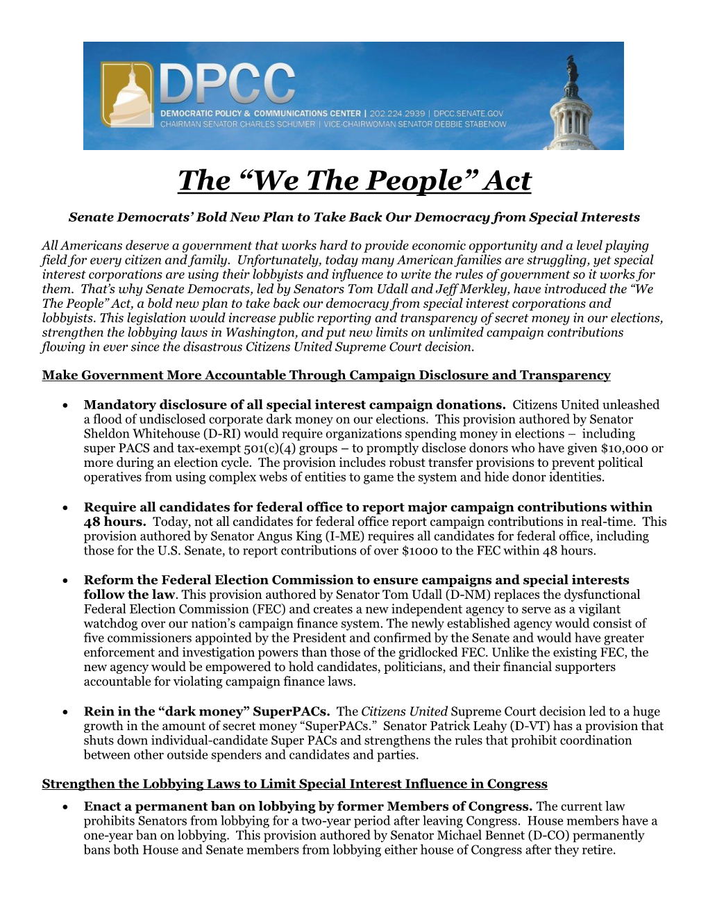 The “We the People” Act