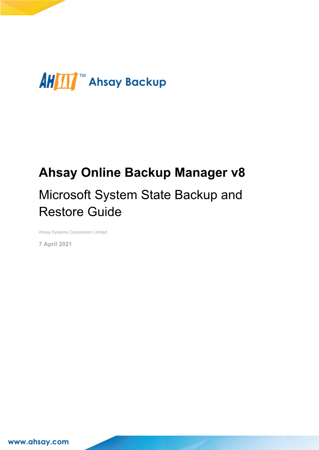 Windows System State Backup and Recovery Process