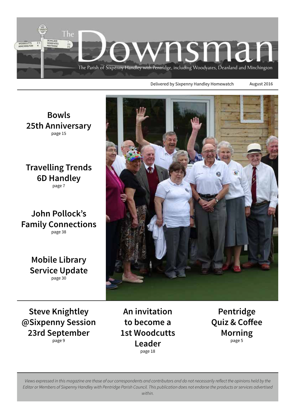 Bowls 25Th Anniversary Travelling Trends 6D Handley John Pollock's Family Connections Mobile Library Service Update Steve Knig