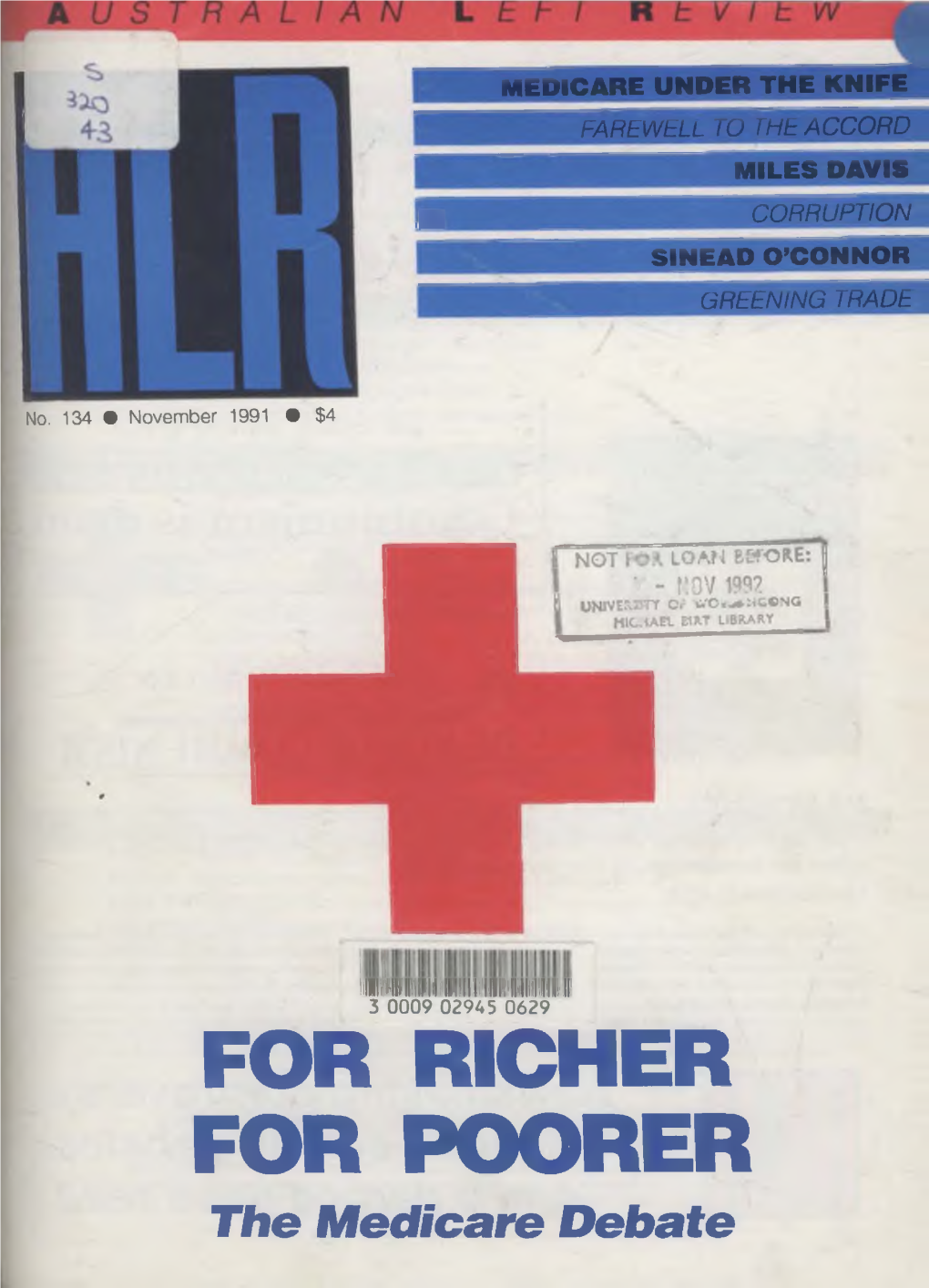 Australian Left Review No.134 1991