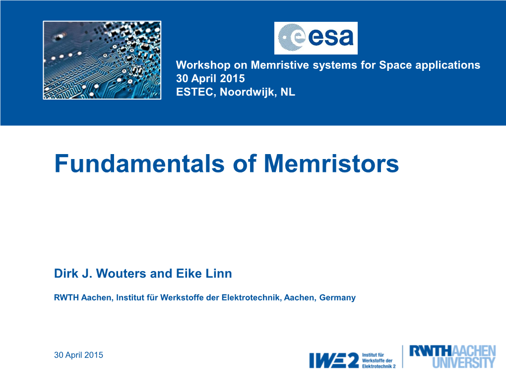 Fundamentals of Memristors