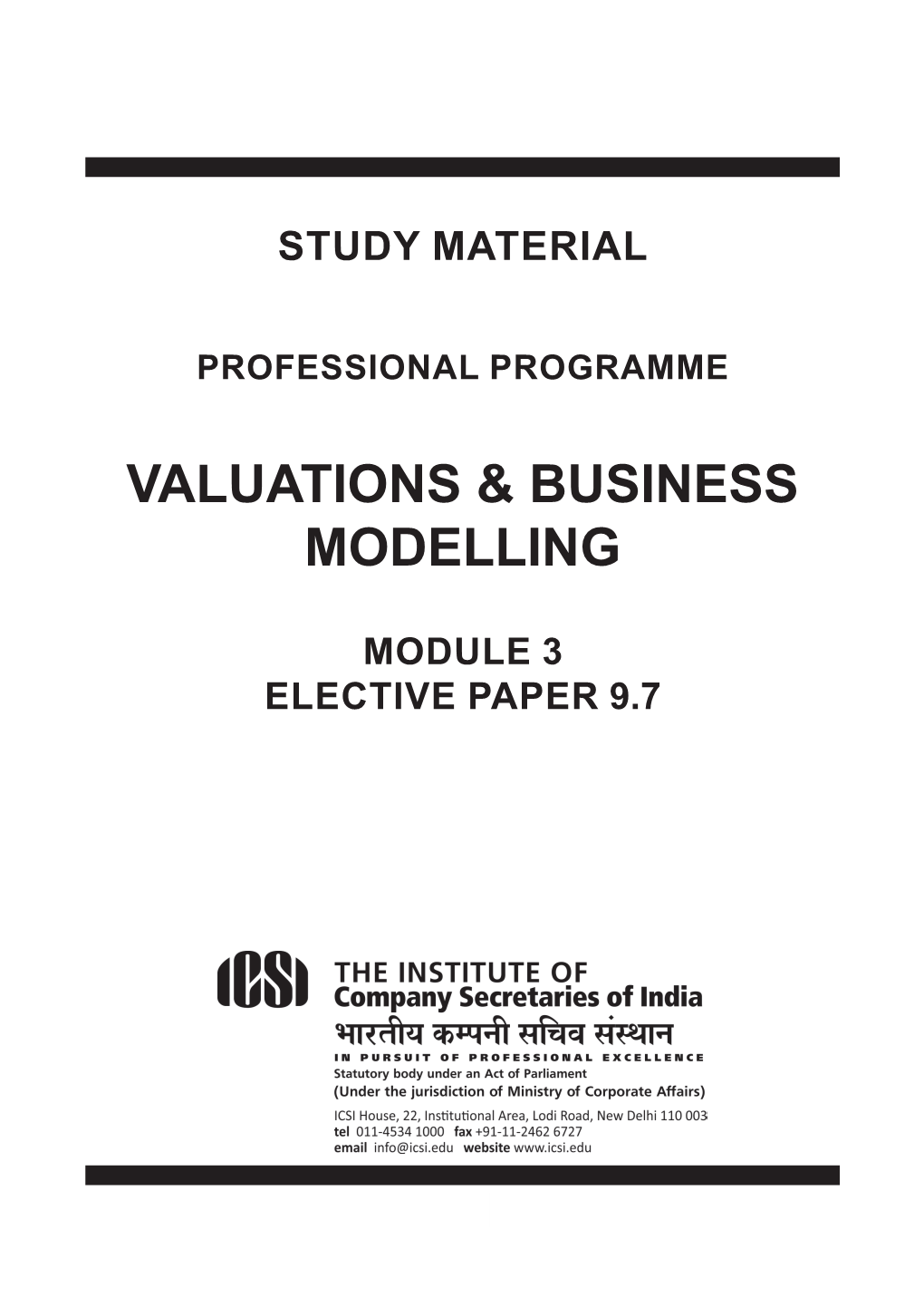 Valuations & Business Modelling