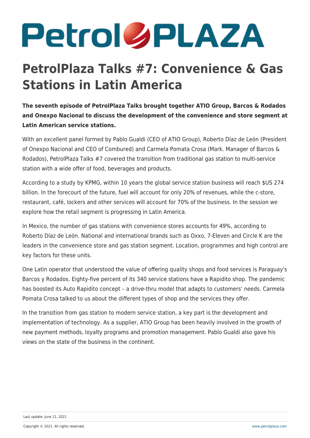 Petrolplaza Talks #7: Convenience & Gas Stations in Latin America