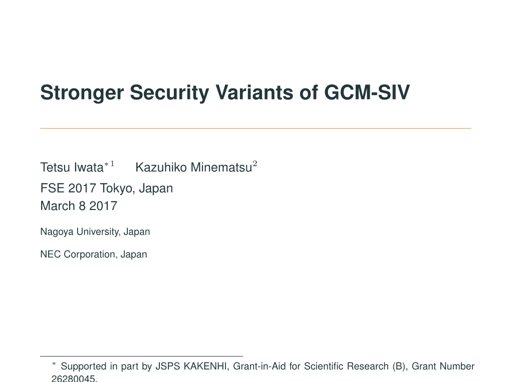 Stronger Security Variants of GCM-SIV