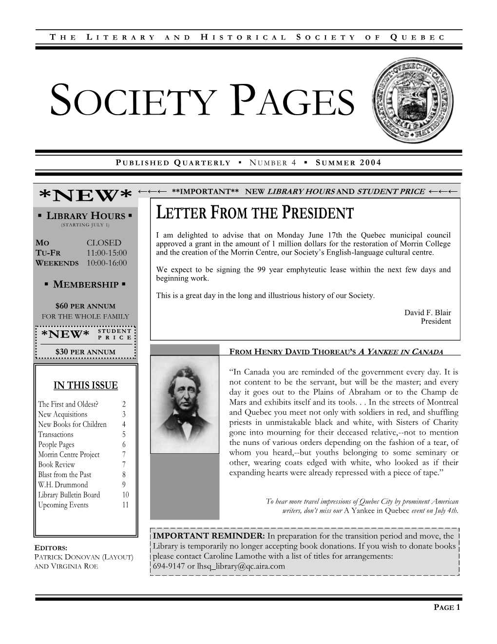Society Pages