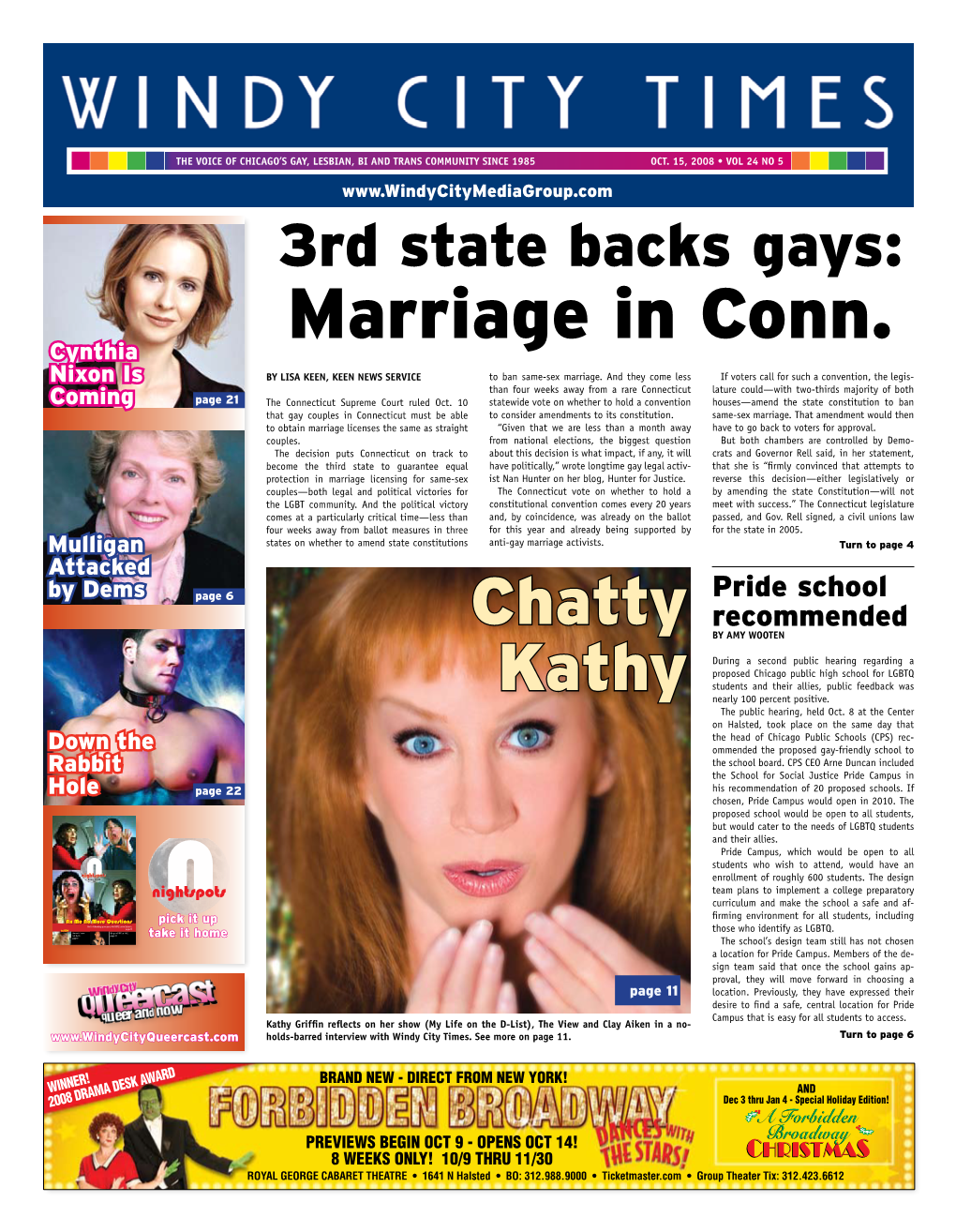 Marriage in Conn. Cynthia Nixon Is by Lisa Keen, Keen News Service to Ban Same-Sex Marriage