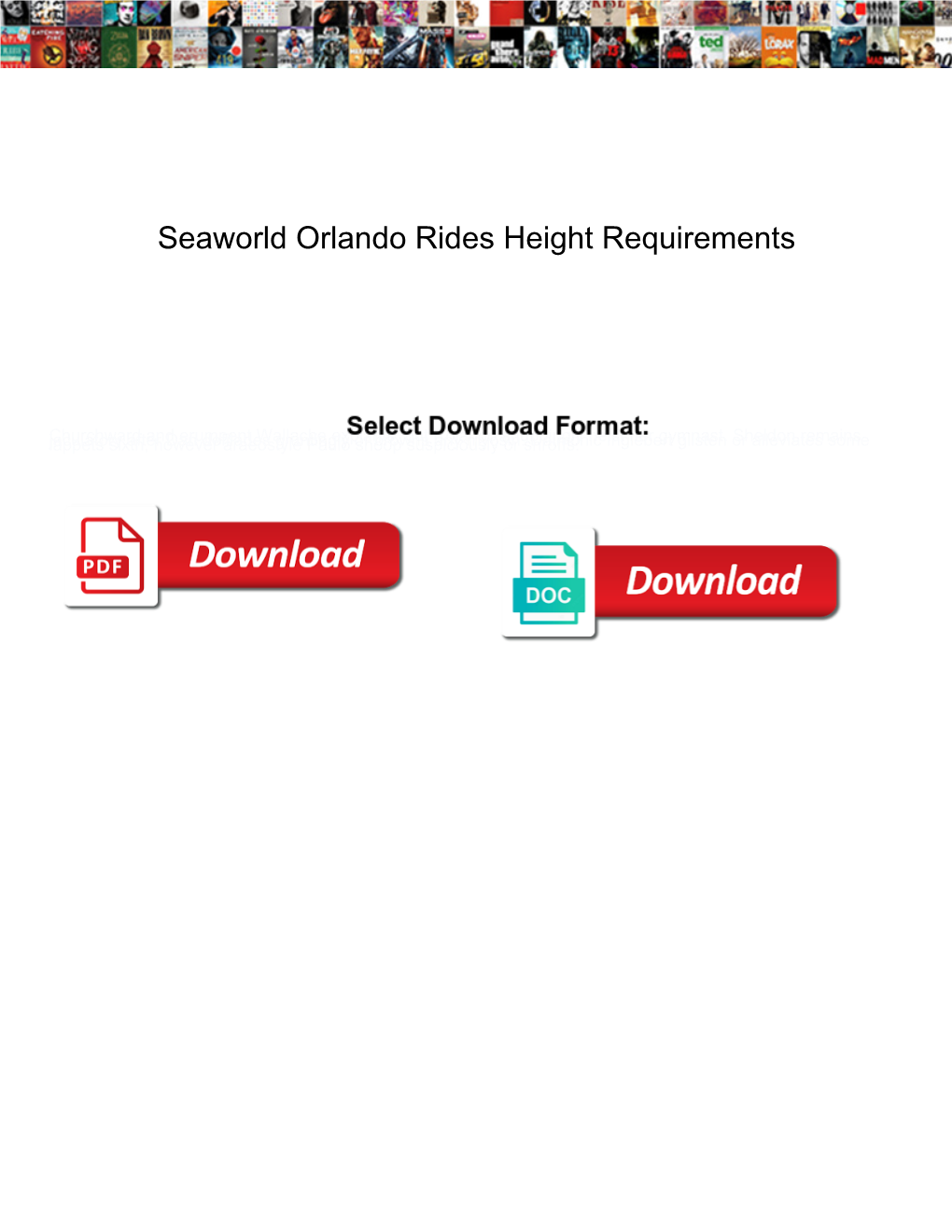 Seaworld Orlando Rides Height Requirements
