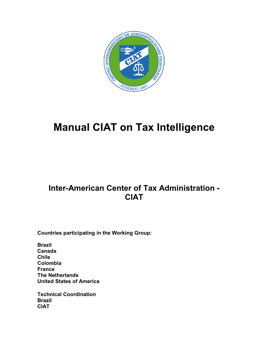 Manual CIAT on Tax Intelligence