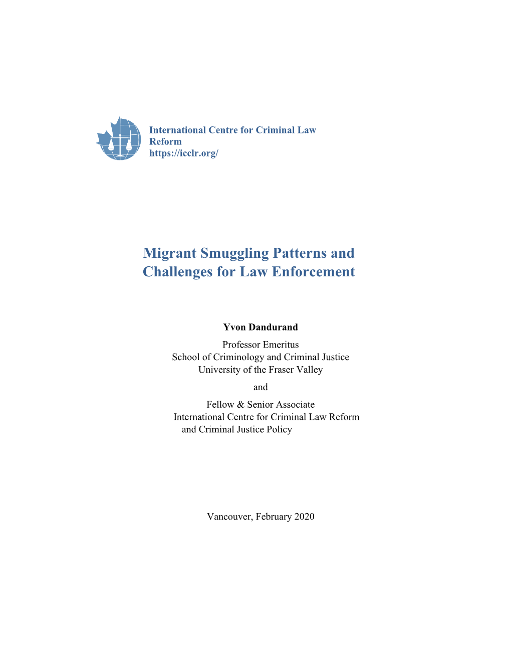 Migrant Smuggling Networks and Their Methods