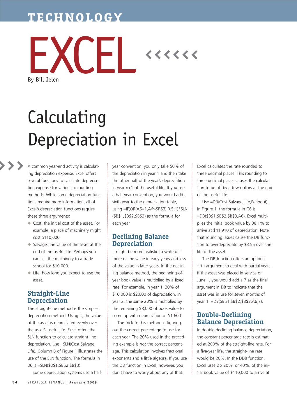 Calculating Depreciation in Excel