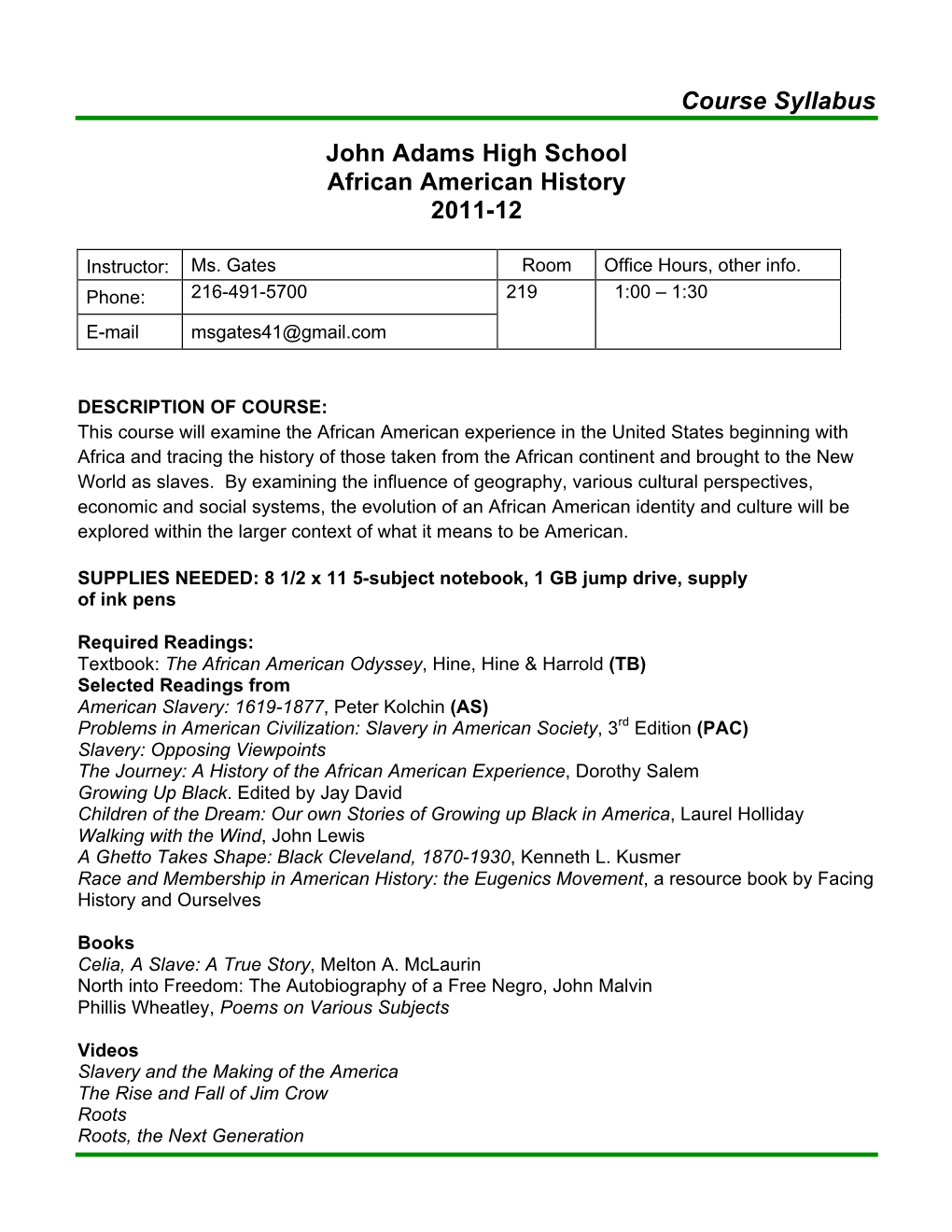 2011-African American History-- John Adams