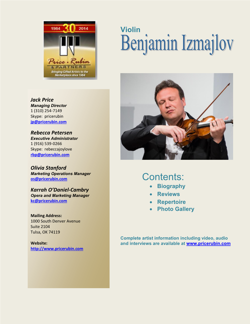 Benjamin Izmajlov – Biography