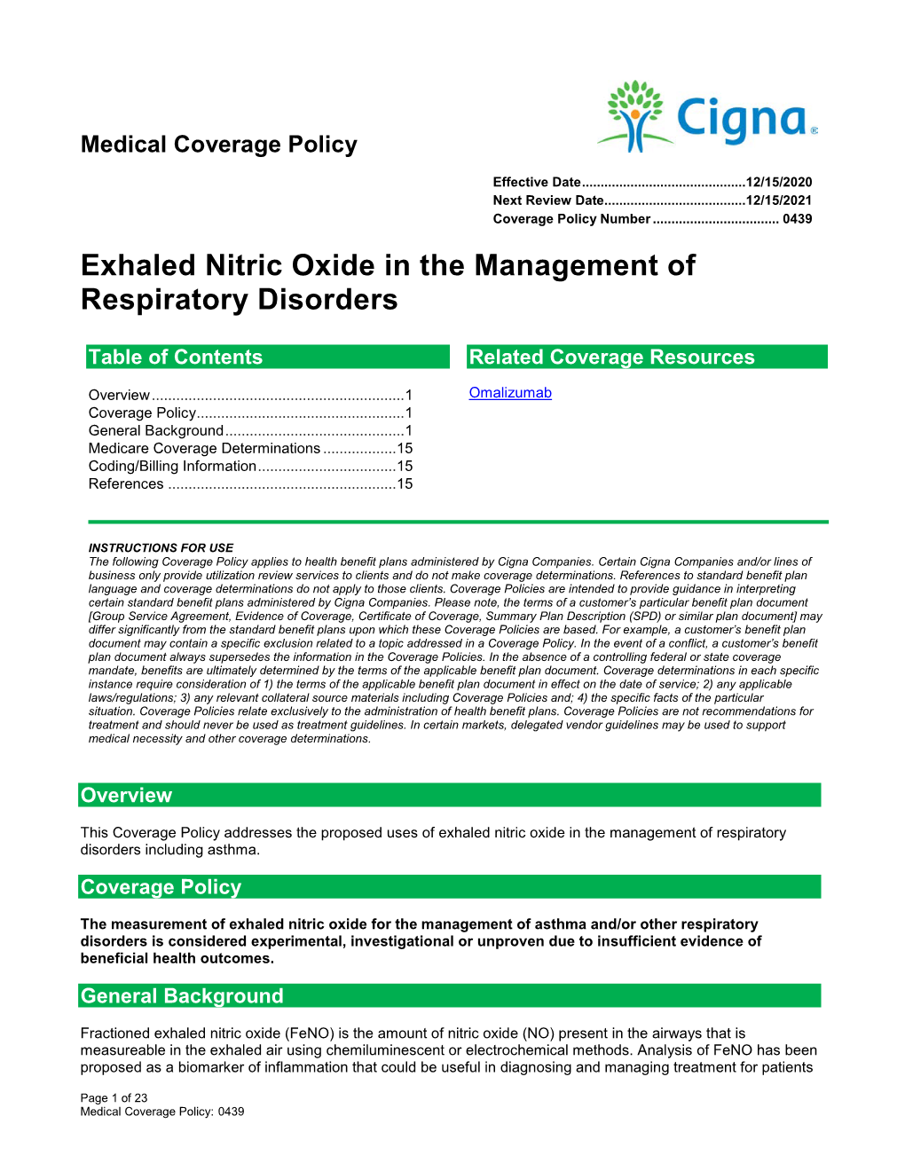 Exhaled Nitric Oxide in the Management of Respiratory Disorders