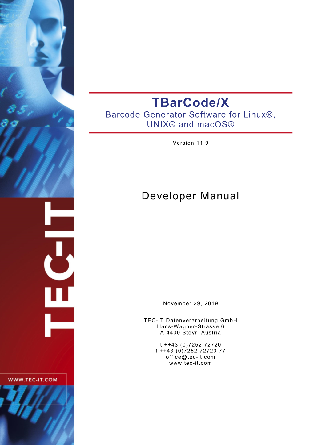 Tbarcode/X Developer Manual