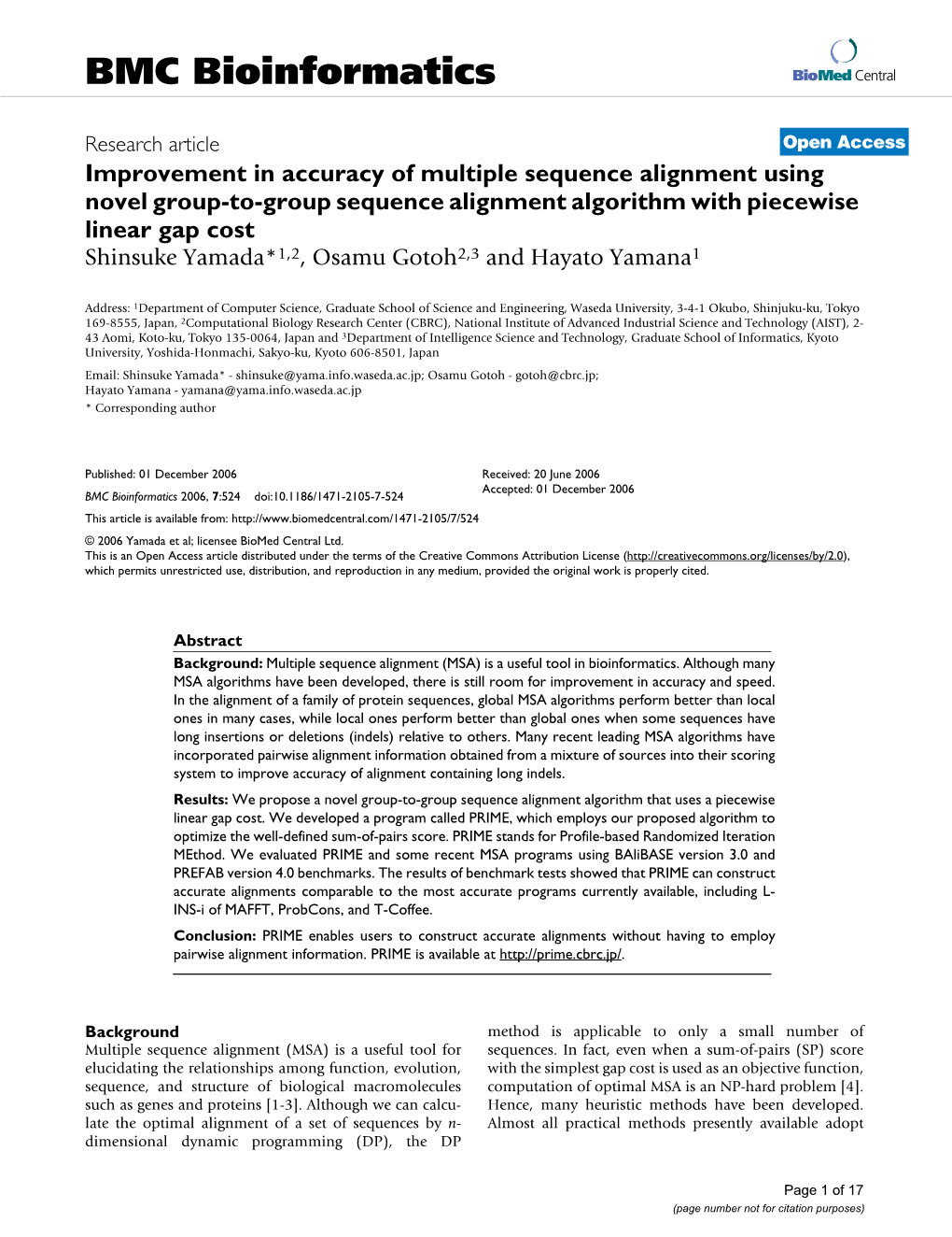 Improvement in Accuracy of Multiple Sequence Alignment Using Novel