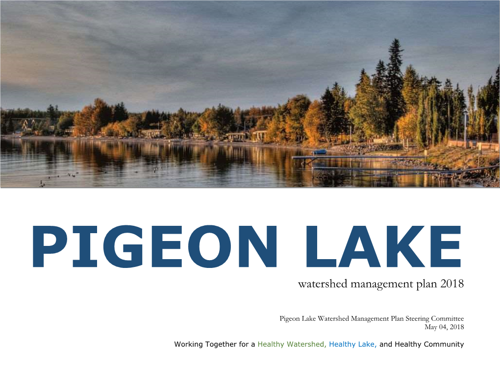 Pigeon Lake Watershed Association Watershed