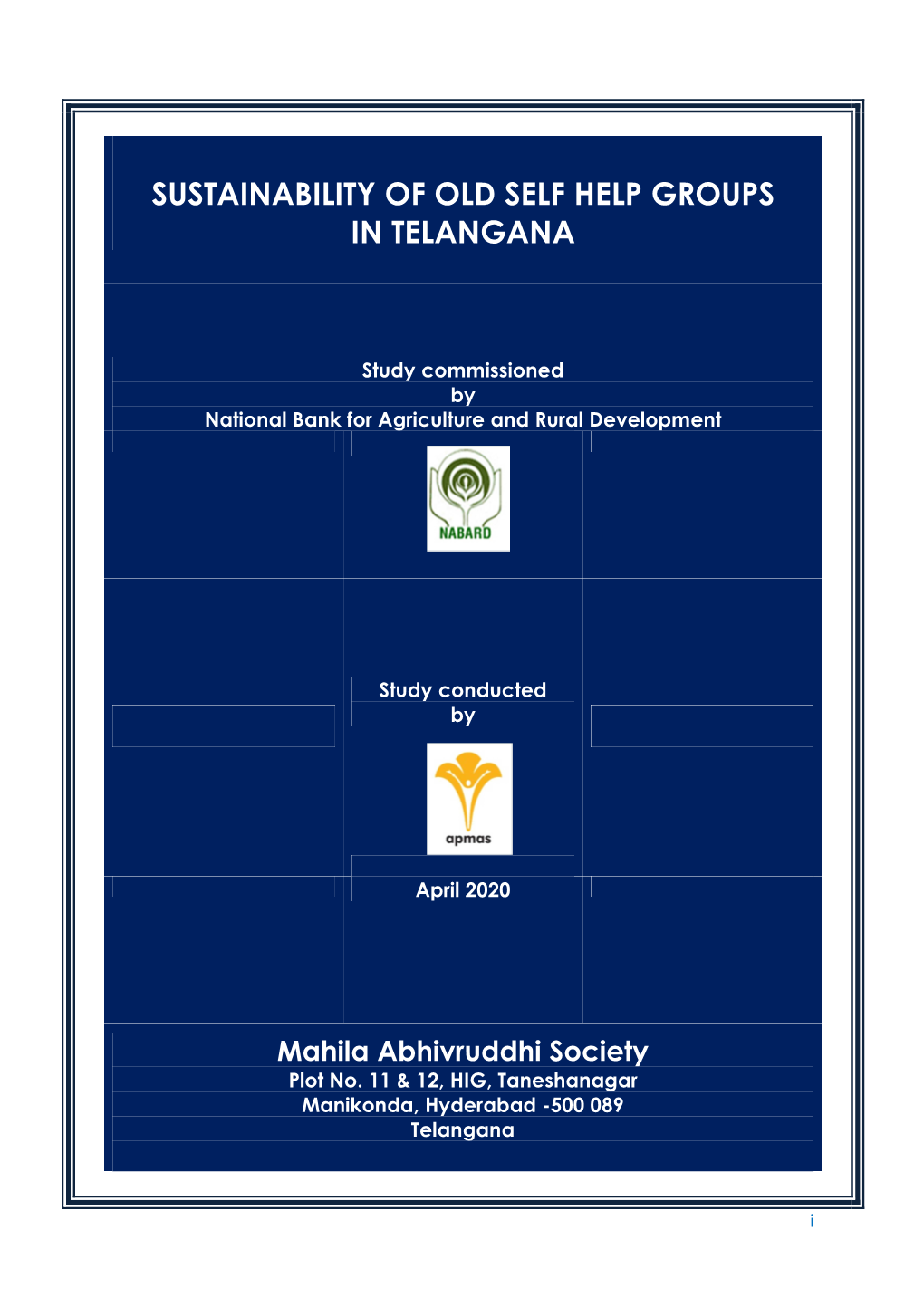 Sustainability of Old Self Help Groups in Telangana