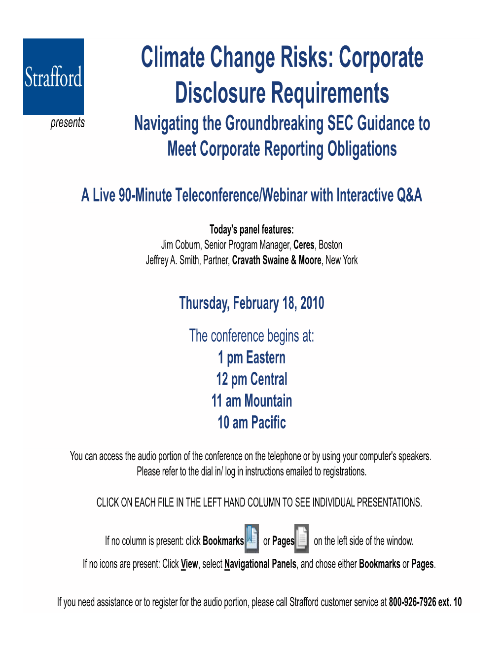 Climate Change Risks: Corporate Disclosure Requirements Presents Navigating the Groundbreaking SEC Guidance to Meet Corporate Reporting Obligations