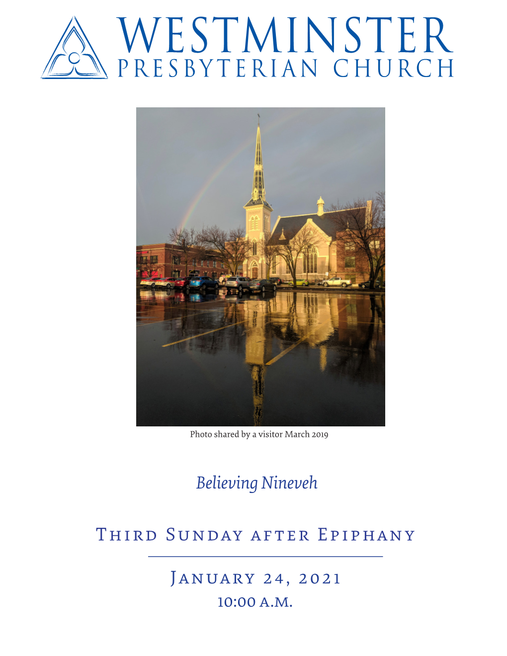 Third Sunday After Epiphany January 24, 2021