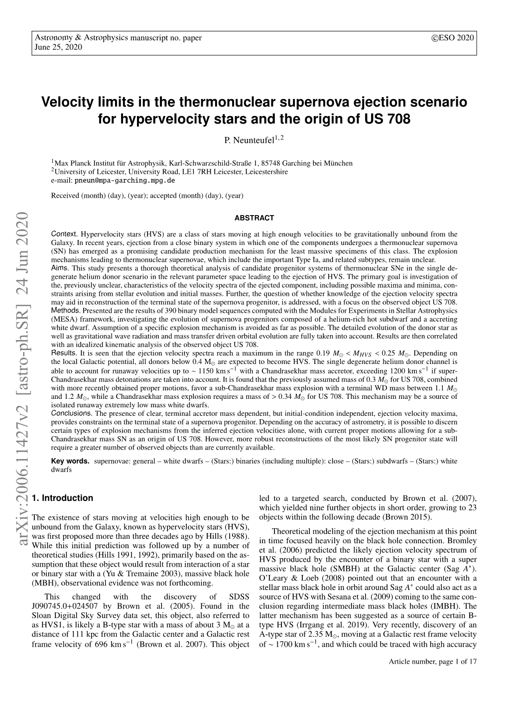 Velocity Limits in the Thermonuclear Supernova Ejection Scenario for Hypervelocity Stars and the Origin of US 708 P