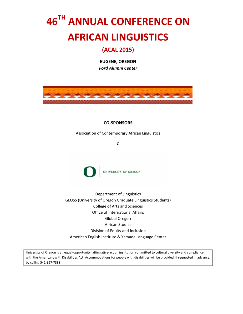 Abstracts Acal46-2015