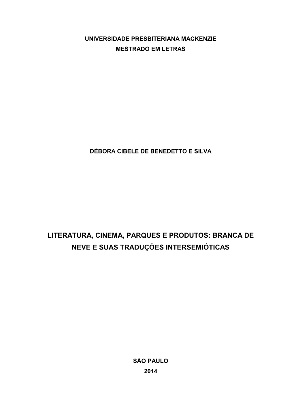 Branca De Neve E Suas Traduções Intersemióticas