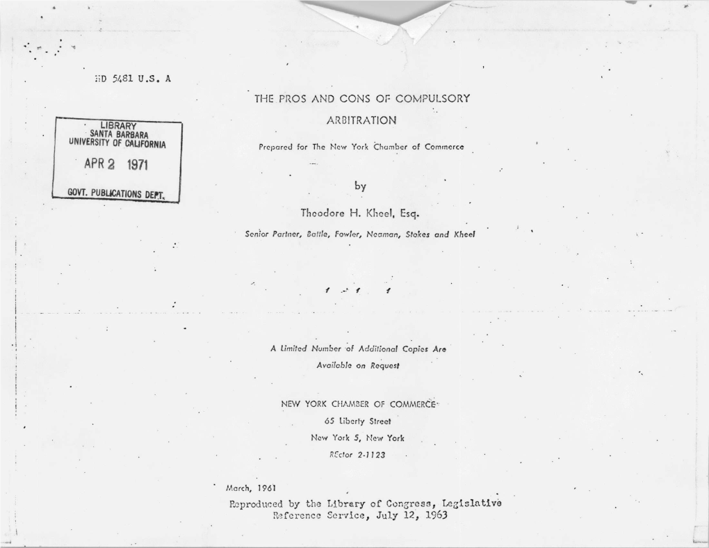 APR 2 1971 by G UBUCATIONS DEPT, Theodore H