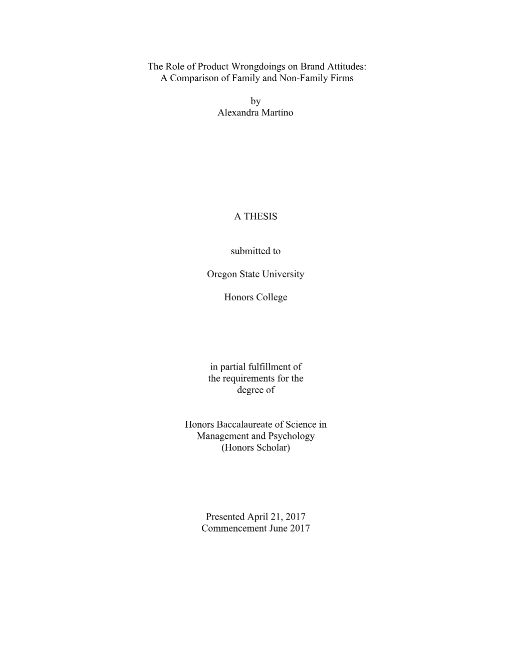 The Role of Product Wrongdoings on Brand Attitudes: a Comparison of Family and Non-Family Firms