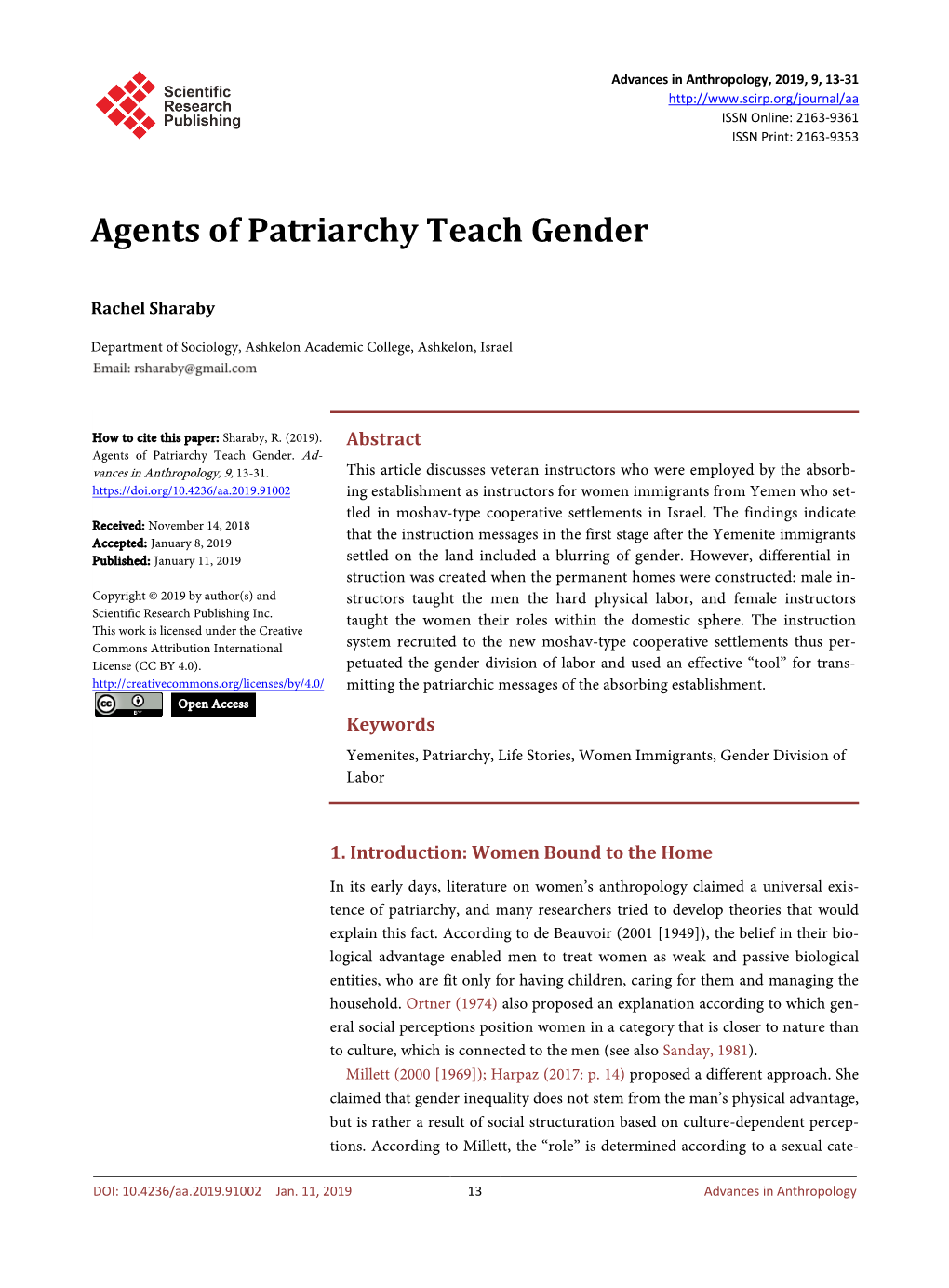 Agents of Patriarchy Teach Gender