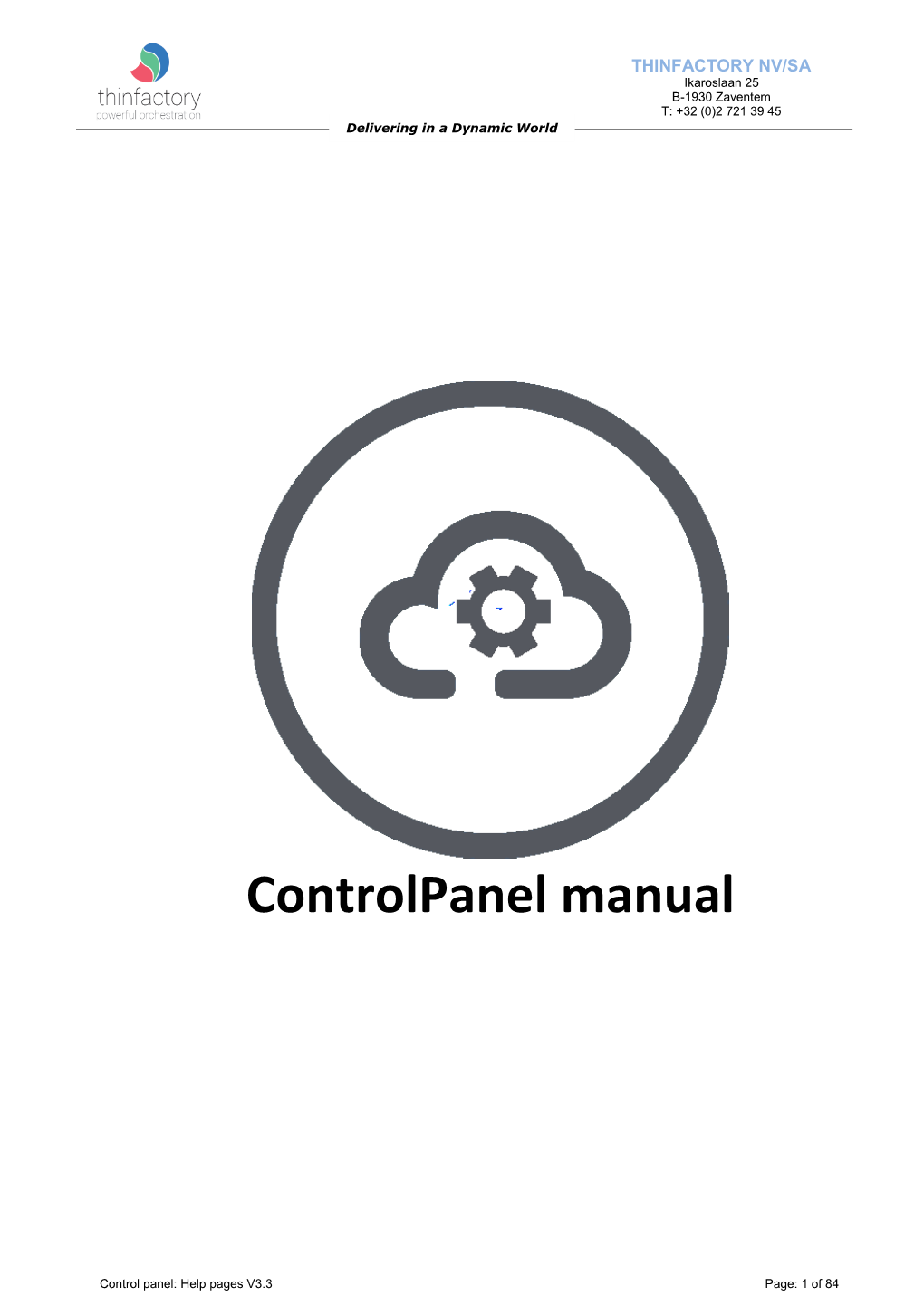 Controlpanel Manual