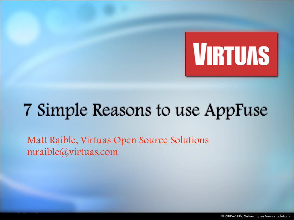 7 Simple Reasons to Use Appfuse
