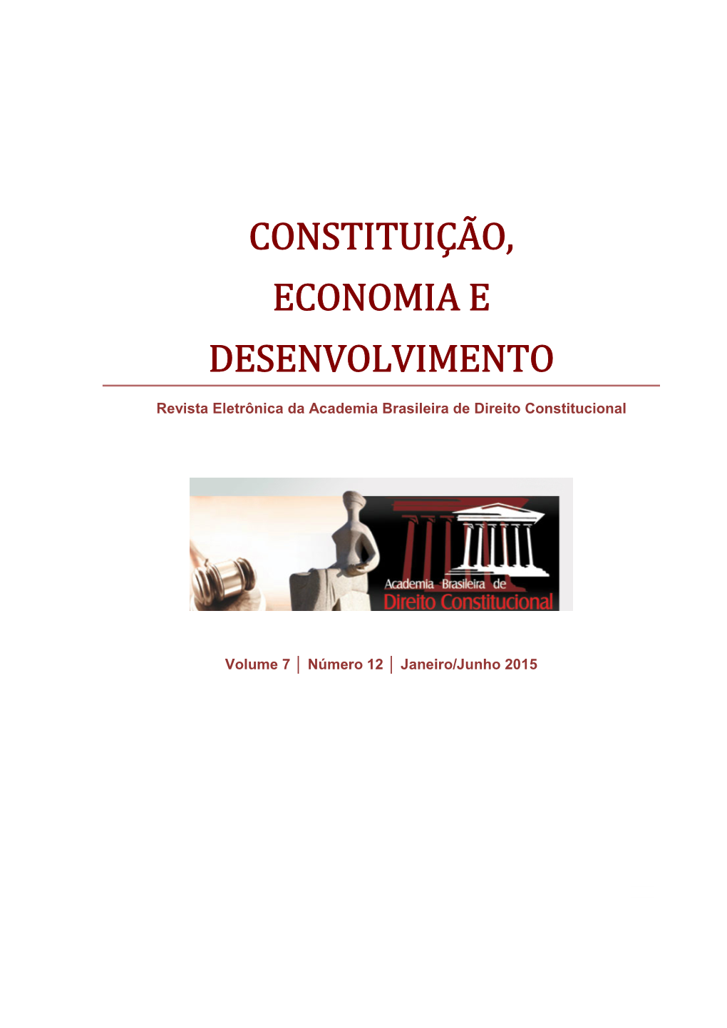 Constituição, Economia E Desenvolvimento