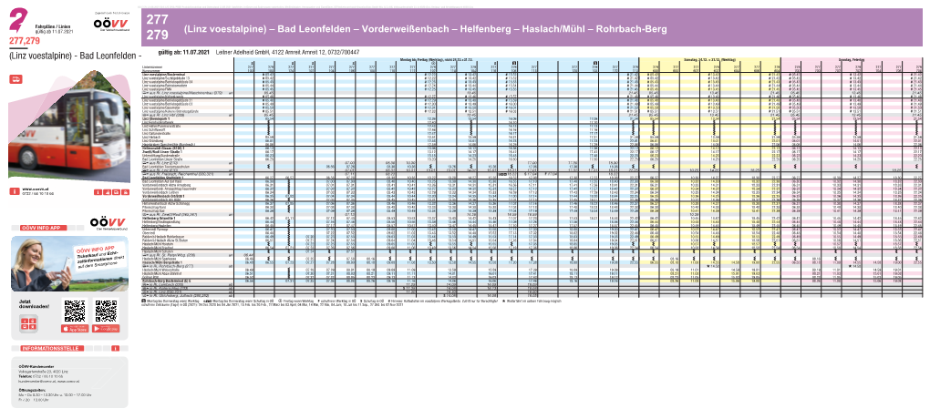 (Linz Voestalpine) – Bad Leonfelden – Vorderweißenbach – Helfenberg – Haslach/Mühl – Rohrbach-Berg