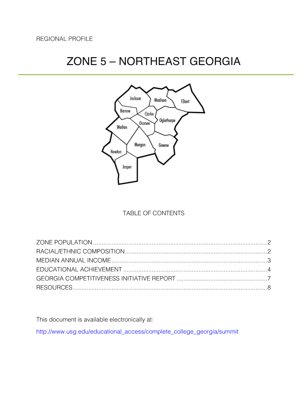 Zone 5 – Northeast Georgia