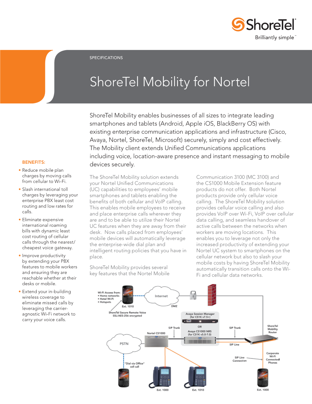 Shoretel Mobility for Nortel
