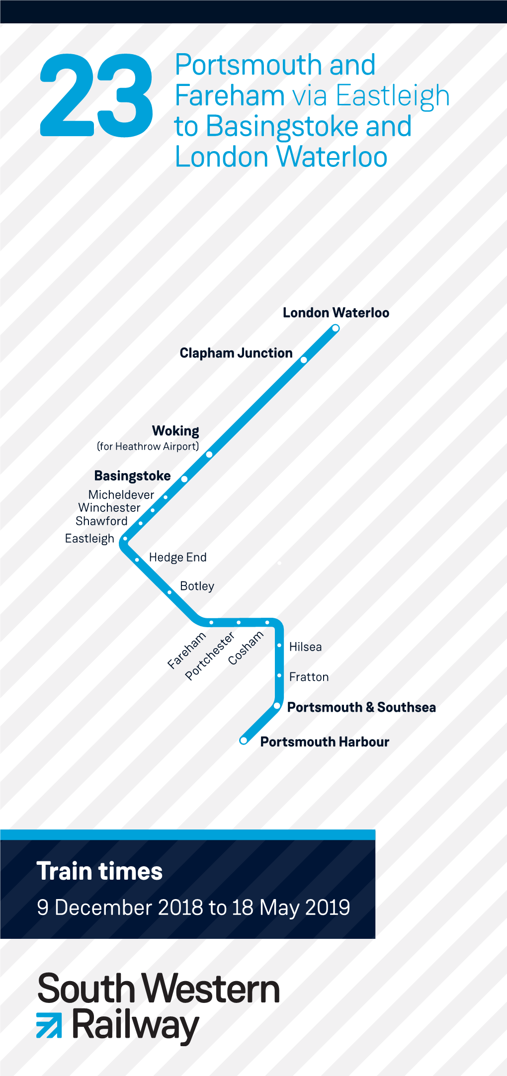 23Portsmouth and Fareham Via Eastleigh to Basingstoke And